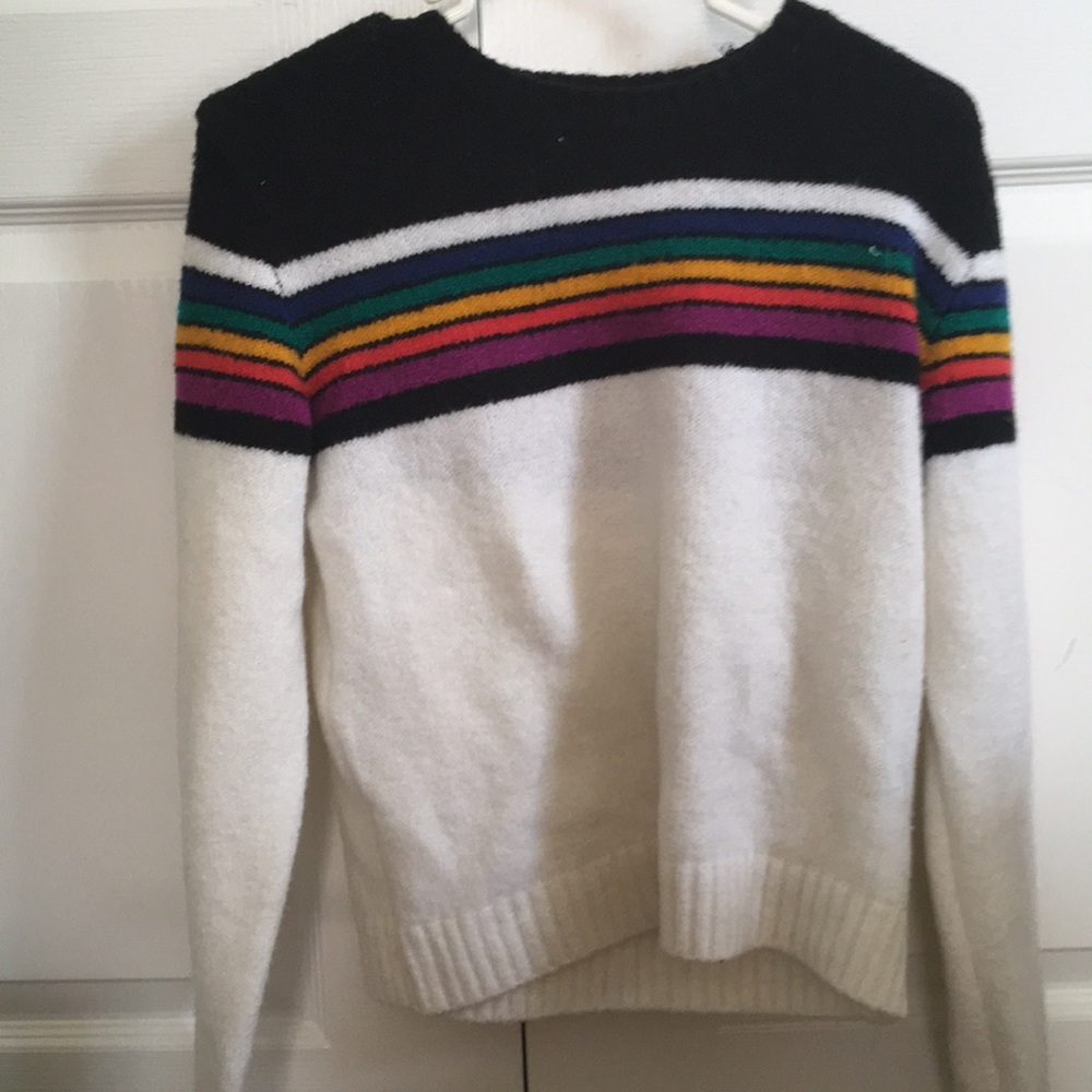 Forever 21 fuzzy rainbow sweater
